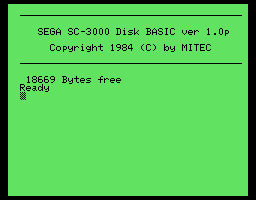 Sega Disk Basic